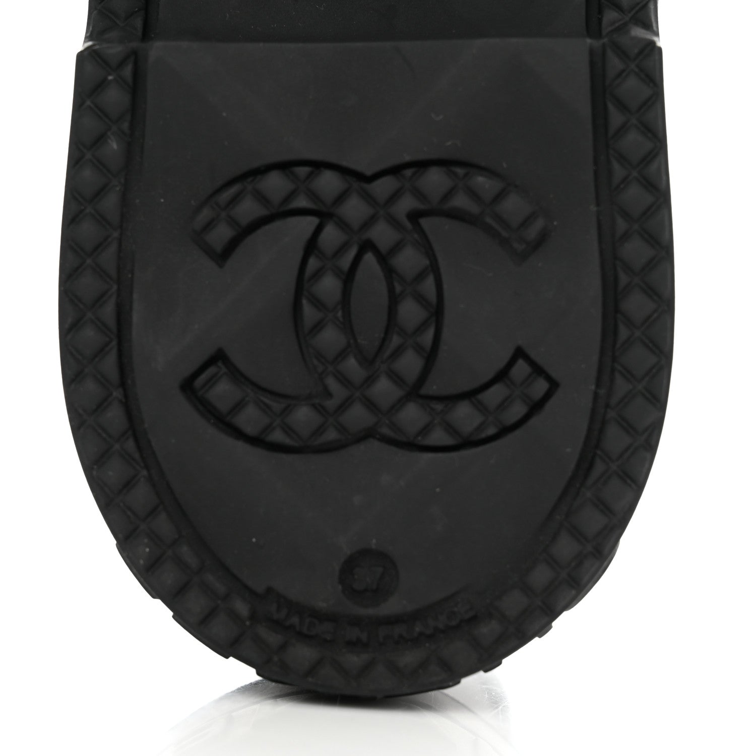 Chanel Rubber CC Print Boots 37 Black 8 of 9