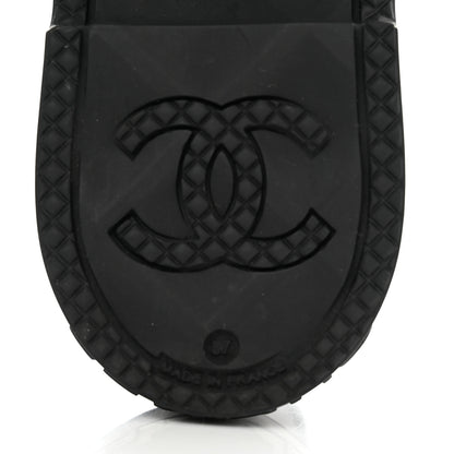 Chanel Rubber CC Print Boots 37 Black 8 of 9