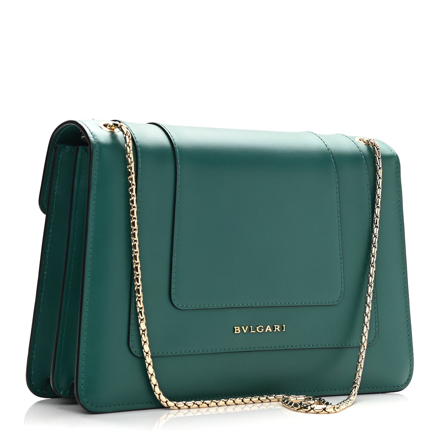 Calfskin Serpenti Forever Shoulder Bag Emerald Green