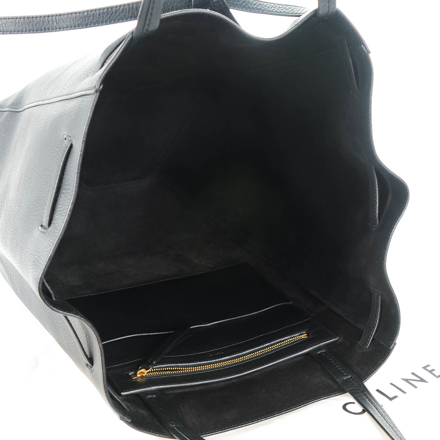 Celine Soft Grained Calfskin Medium Cabas Phantom Black 5 of 8
