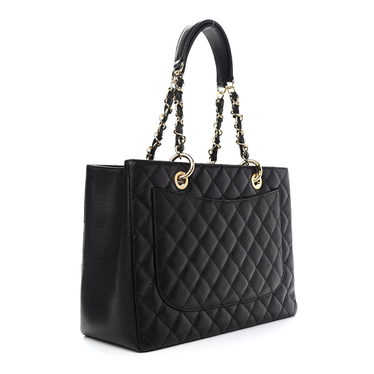 Caviar Quilted Grand Shopping Tote GST Black