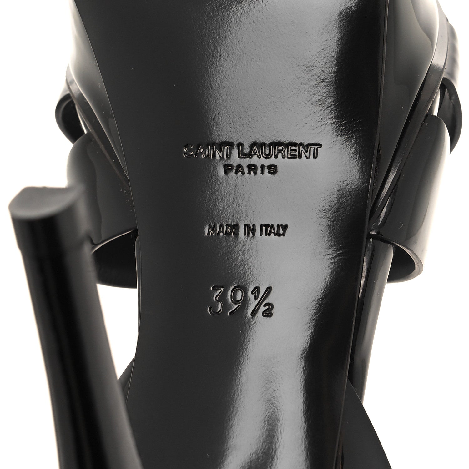 Saint Laurent Patent Tribute 75 Platform Sandals 39.5 Black 7 of 9