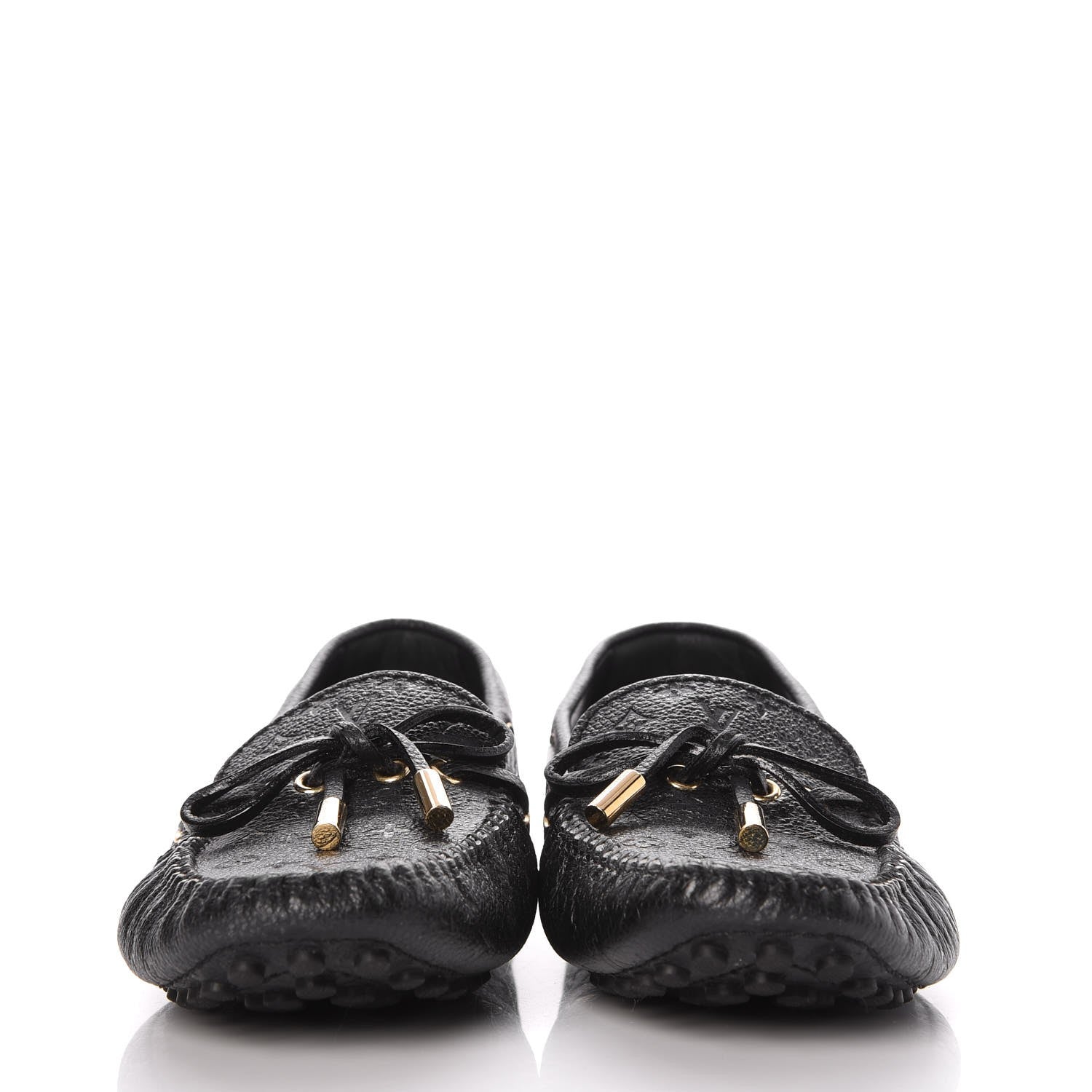 Louis Vuitton Calfskin Monogram Gloria Loafers 40 Black 2 of 9
