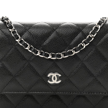 Chanel Caviar Quilted Mini Wallet On Chain WOC Black 9 of 12