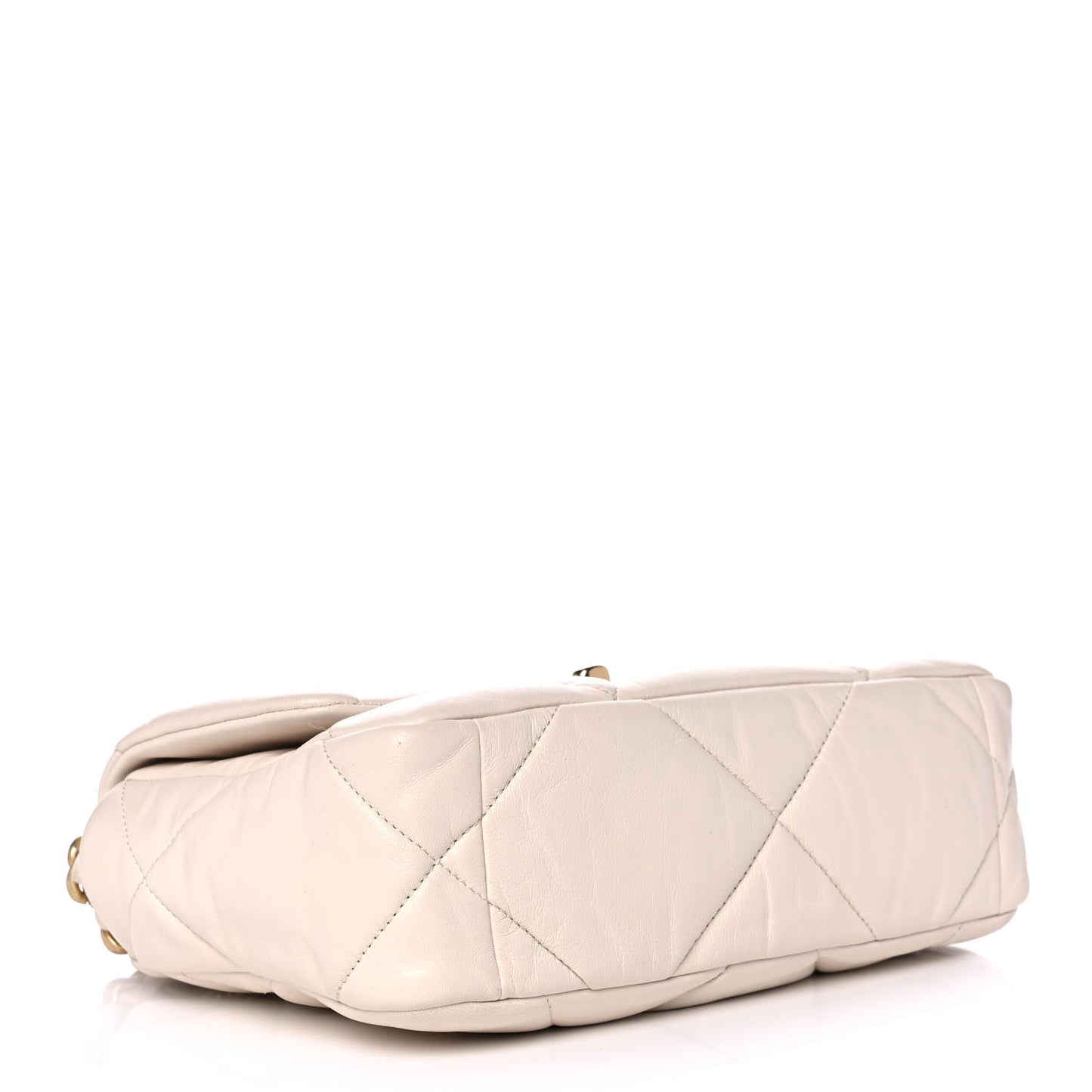Lambskin Quilted Medium Chanel 19 Flap Light Beige