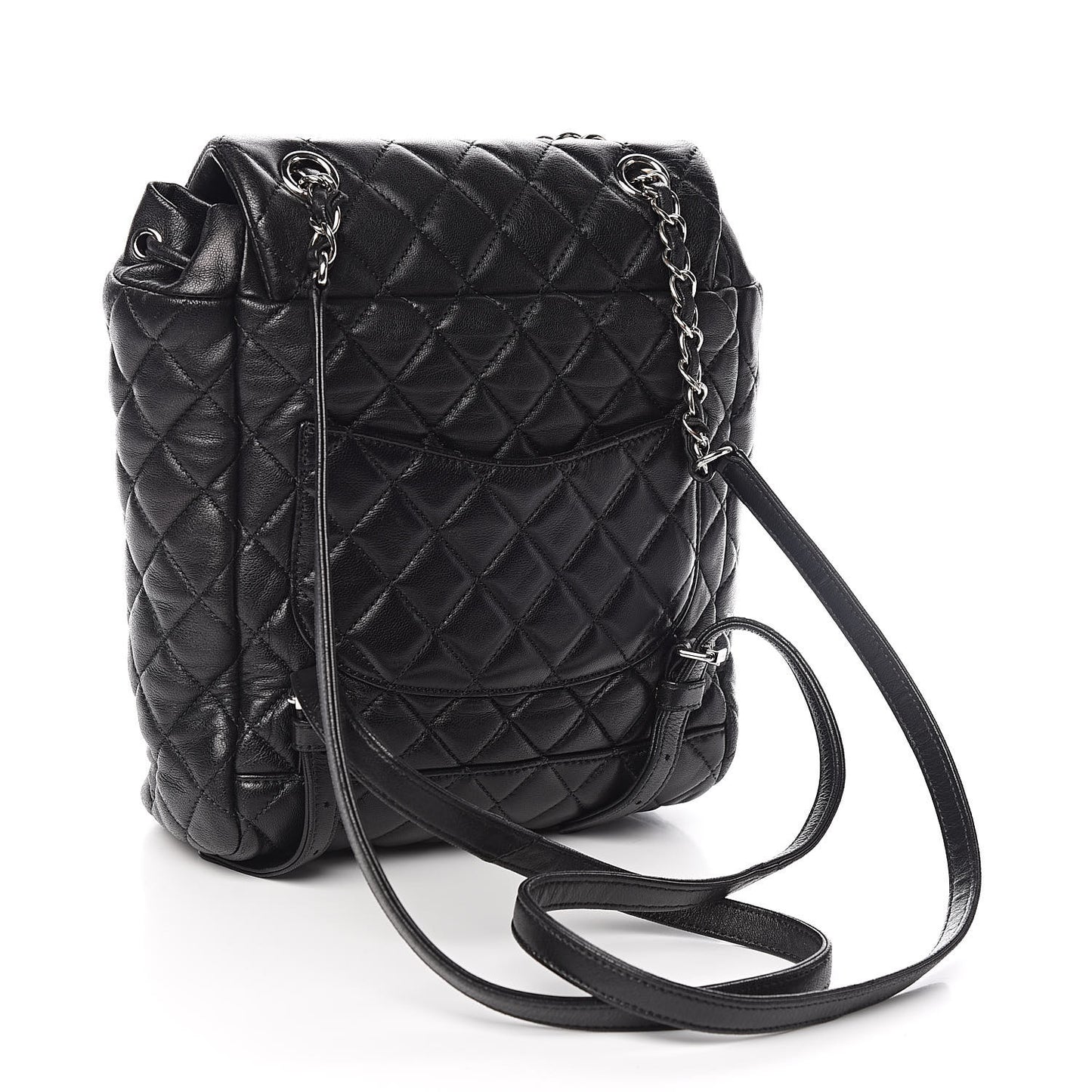 Lambskin Quilted Small Urban Spirit Backpack Black