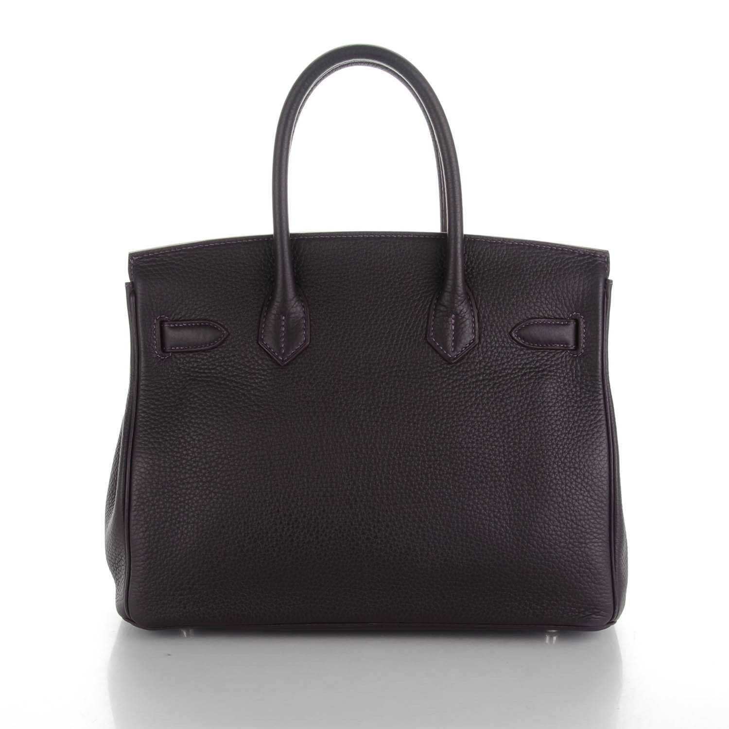Hermes Taurillon Clemence Birkin 30 Raisin 8 of 25