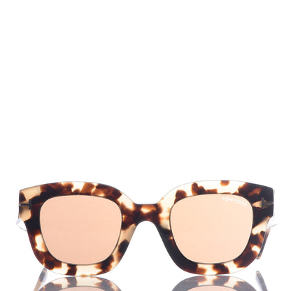 Tom Ford Square Acetate Pia Sunglasses TF659 Tortoise 2 of 8