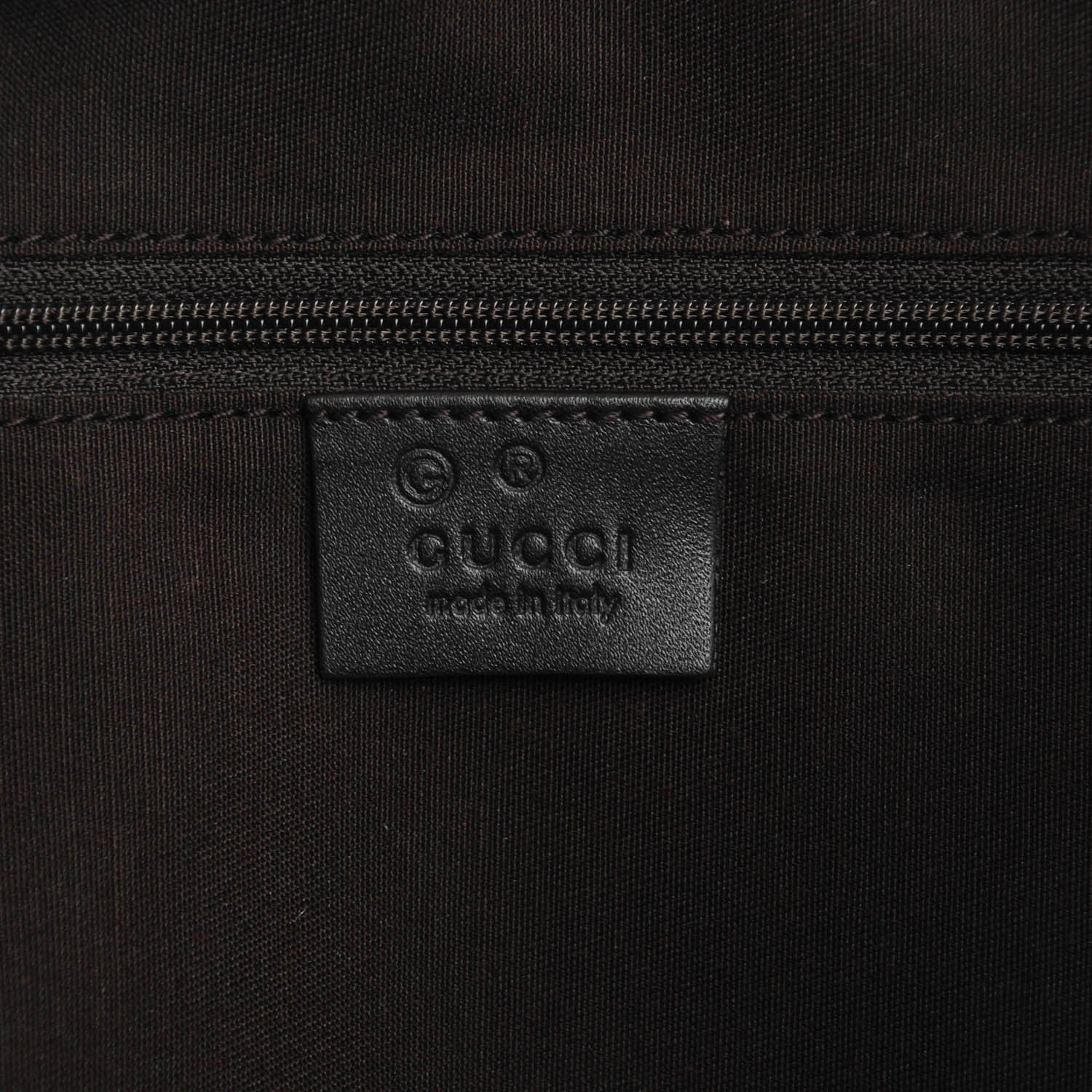 Gucci Denim Monogram Large Half Moon Hobo Dark Brown 6 of 7