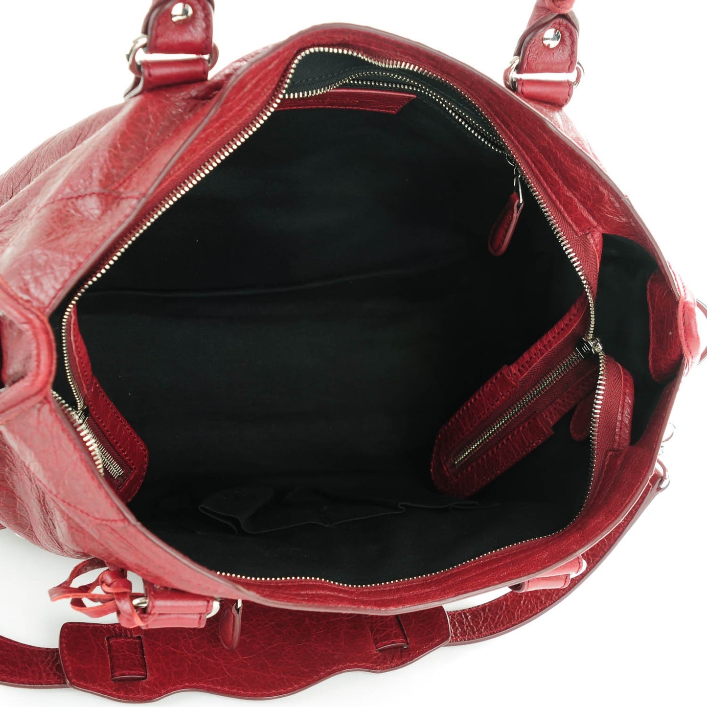 Agneau Giant 12 Silver Hardware City Rouge Cerise