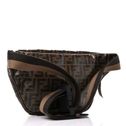 Fendi X FILA Glazed Fabric FF 1974 Mania Belt Bag Mogano Panna Blueberry 3 of 9