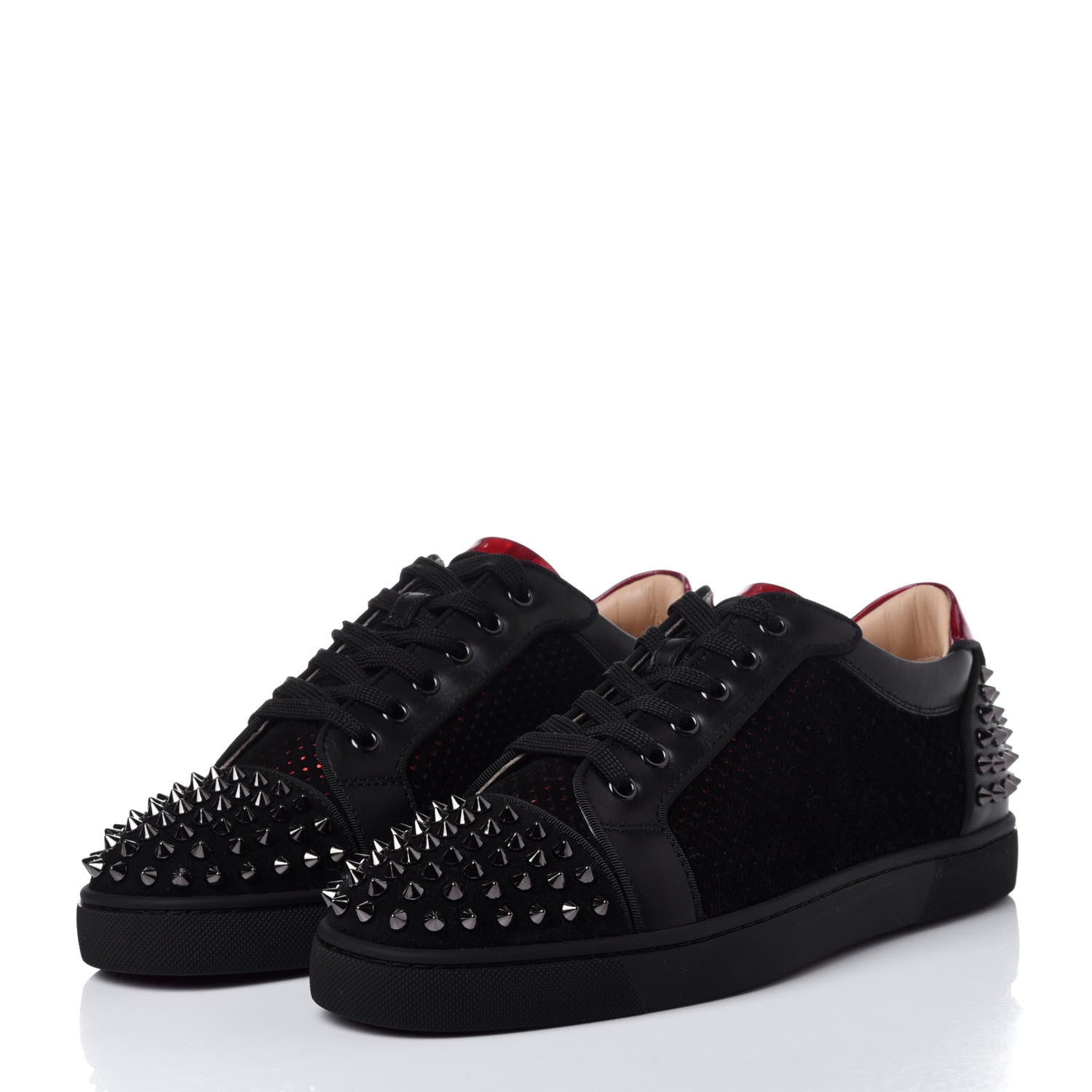 Christian Louboutin Suede Mens Seavaste 2 Orlato Flat Sneakers 42 Black 3 of 14