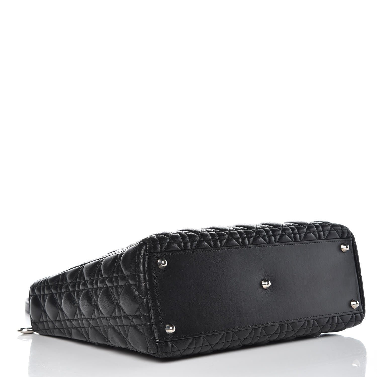 Christian Dior Lambskin Cannage Large Lady Dior Black 4 of 16