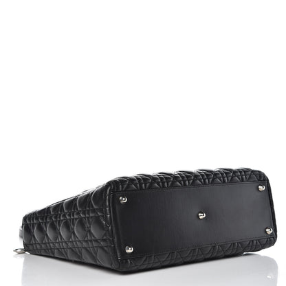 Christian Dior Lambskin Cannage Large Lady Dior Black 4 of 16