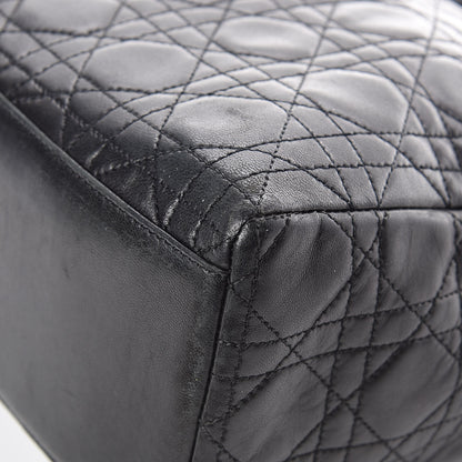 Christian Dior Lambskin Cannage Medium Lady Dior Black 10 of 21