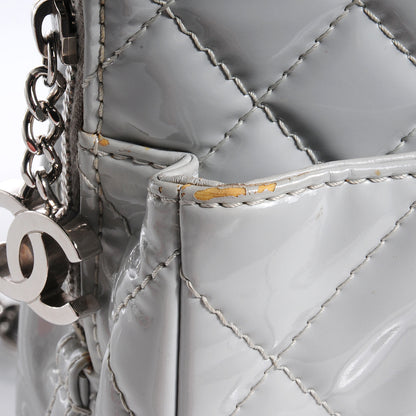 Chanel Vinyl Quilted In the Business Camera Case Light Grey 8 of 9