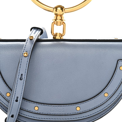 Chloe Calfskin Small Nile Bracelet Minaudiere Bag Washed Blue 9 of 13