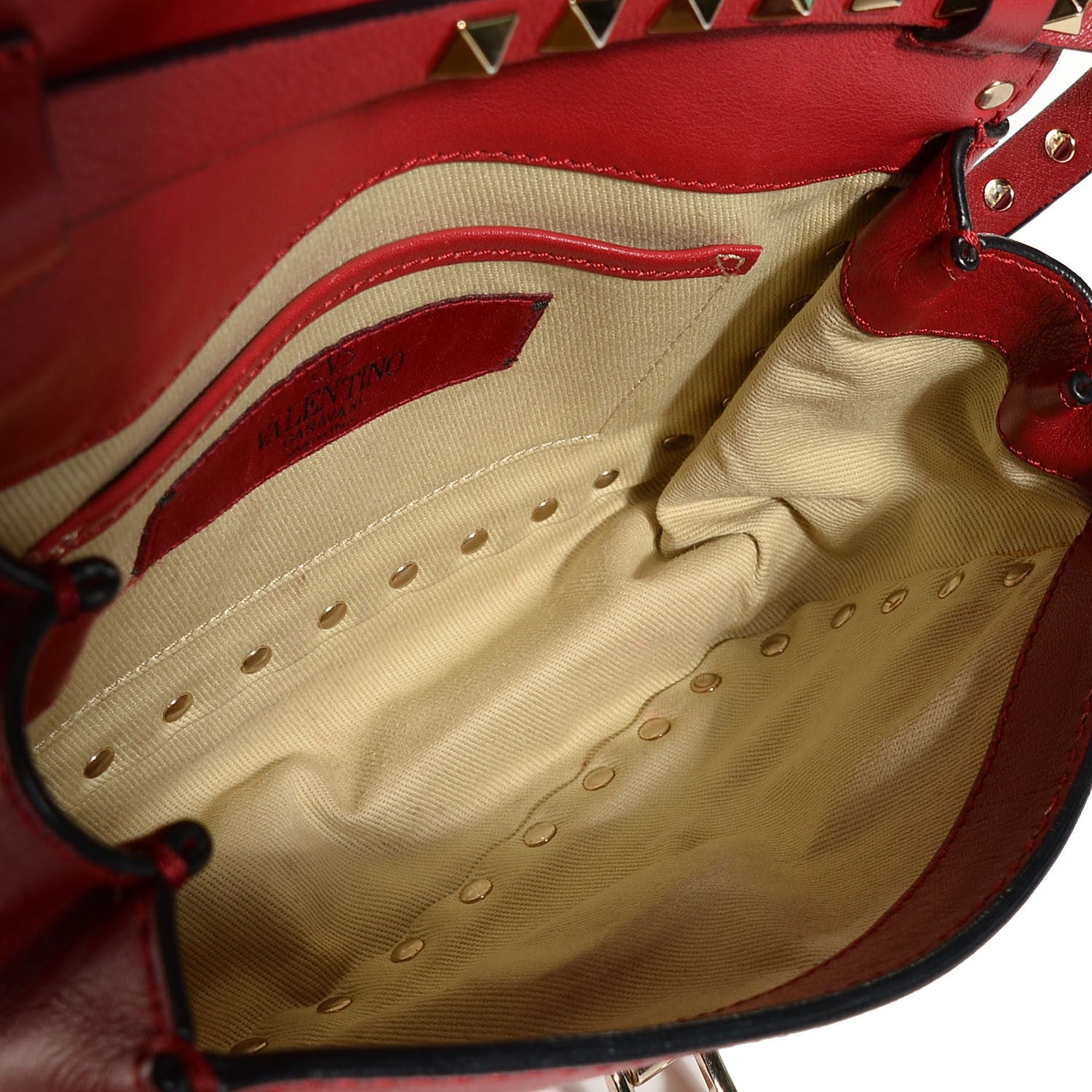 Valentino Garavani Vitello Mini Rockstud Flap Saddle Crossbody Bag Rosso Valentino 4 of 7