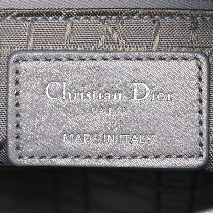 Christian Dior Metallic Nubuck Cannage Mini Lady Dior Silver 6 of 14