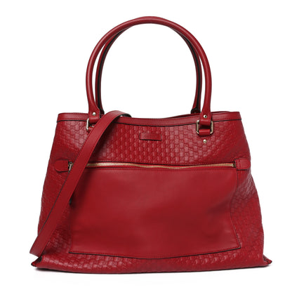 Gucci Soft Microguccissima Large Tote Red 1 of 10