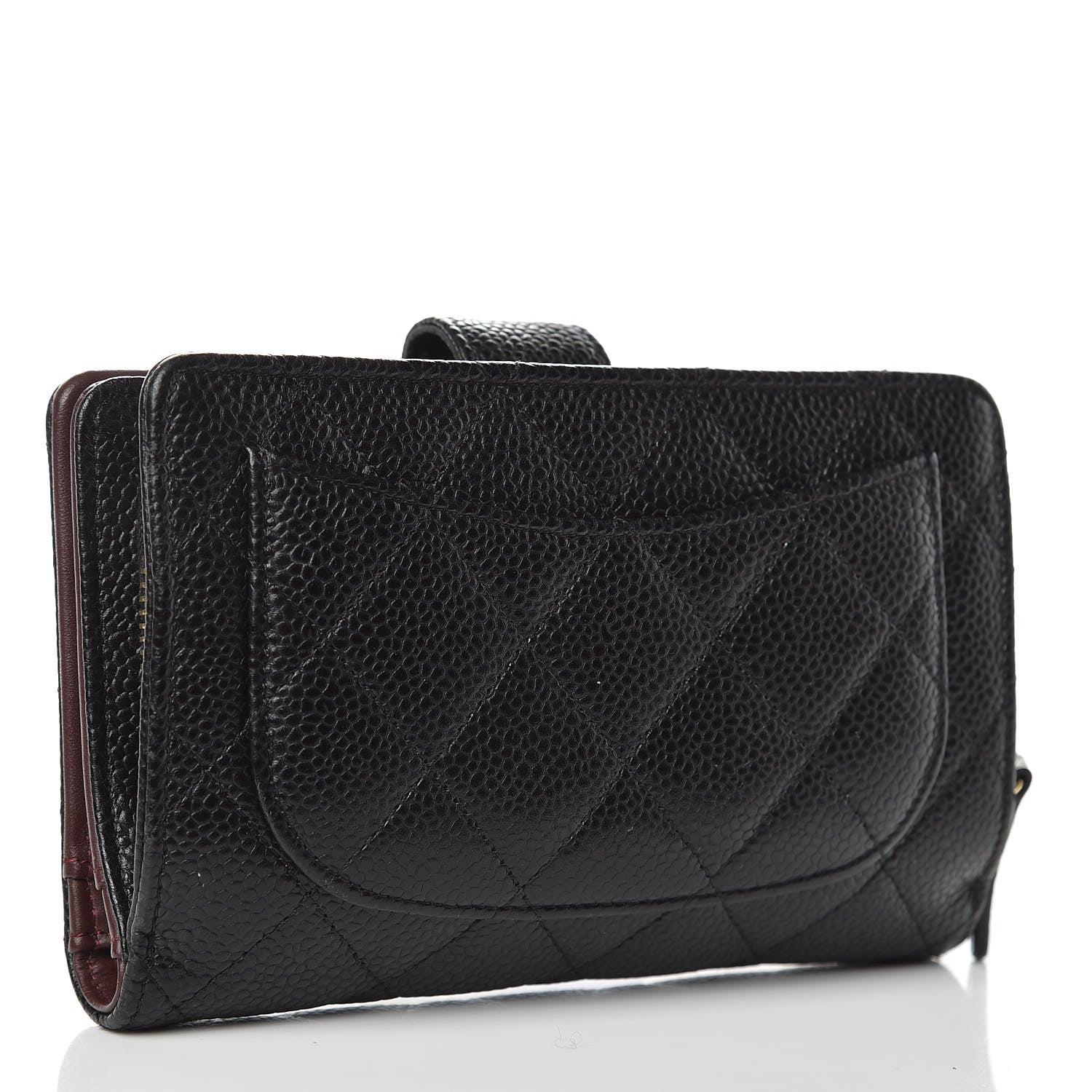 Chanel Caviar Quilted Zipped Pocket Wallet Black 3 of 9