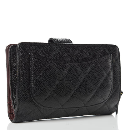 Chanel Caviar Quilted Zipped Pocket Wallet Black 3 of 9