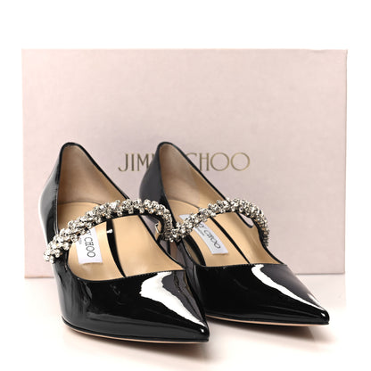 Jimmy Choo Patent Crystal Bing 65 Pumps 38.5 Black 9 of 9