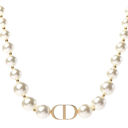 Christian Dior Pearl 30 Montaigne Choker Necklace Gold 1 of 5