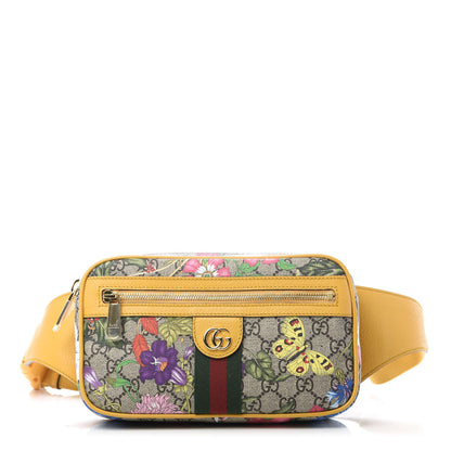 Gucci GG Supreme Monogram Flora Medium Ophidia Belt Bag Beige Multicolor Crop 1 of 9