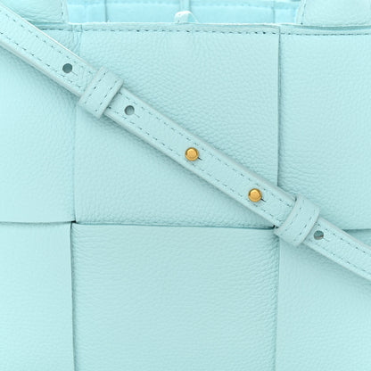 Bottega Veneta Grained Calfskin Maxi Intrecciato Mini Arco Tote Pale Blue 8 of 11