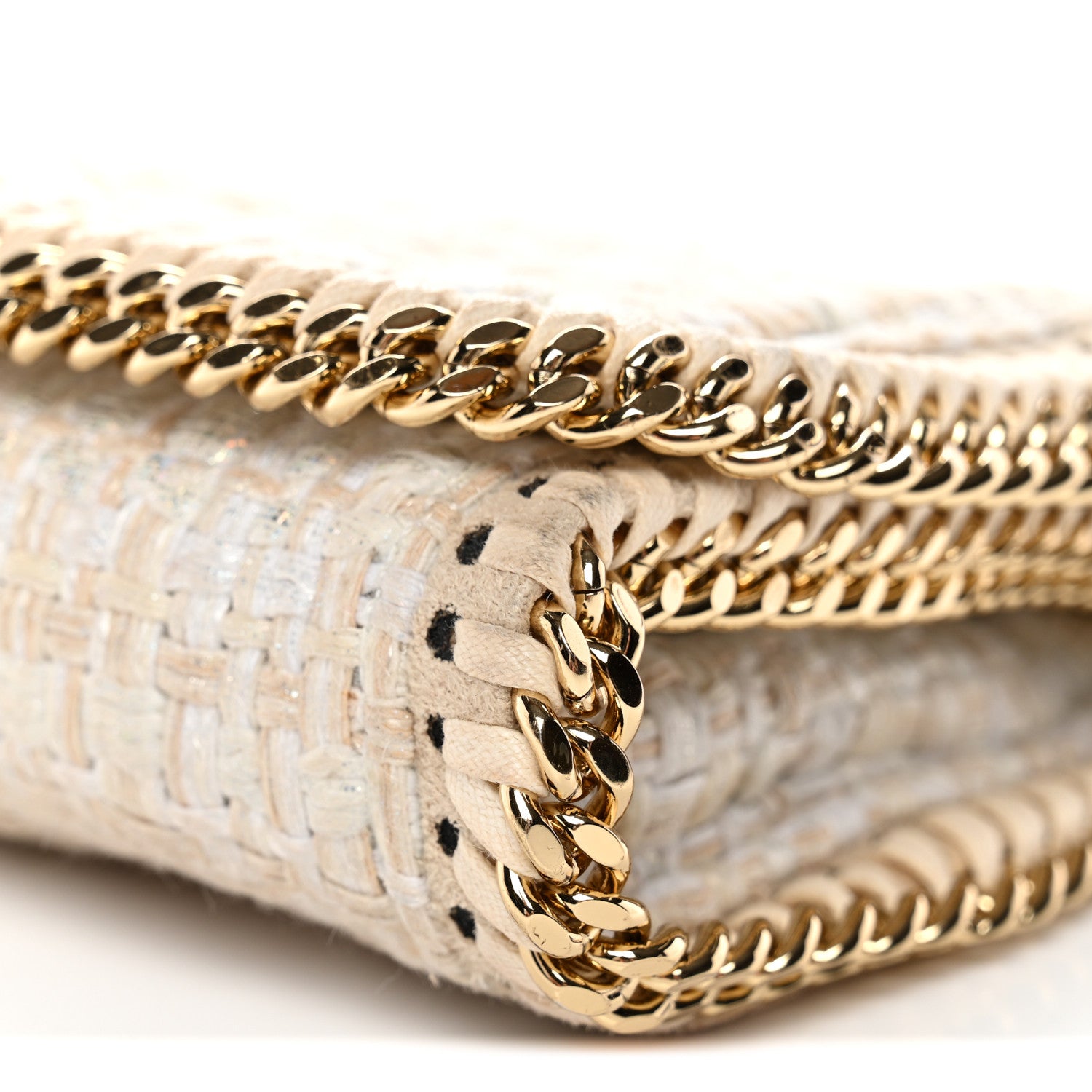 Stella McCartney Woven Boucle Falabella Crossbody Bag White Beige 10 of 10