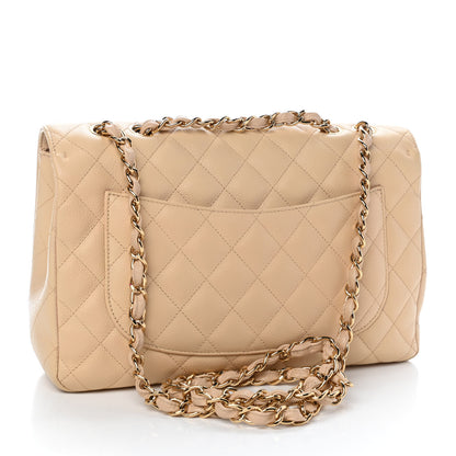Chanel Caviar Quilted Jumbo Single Flap Beige 3 of 9