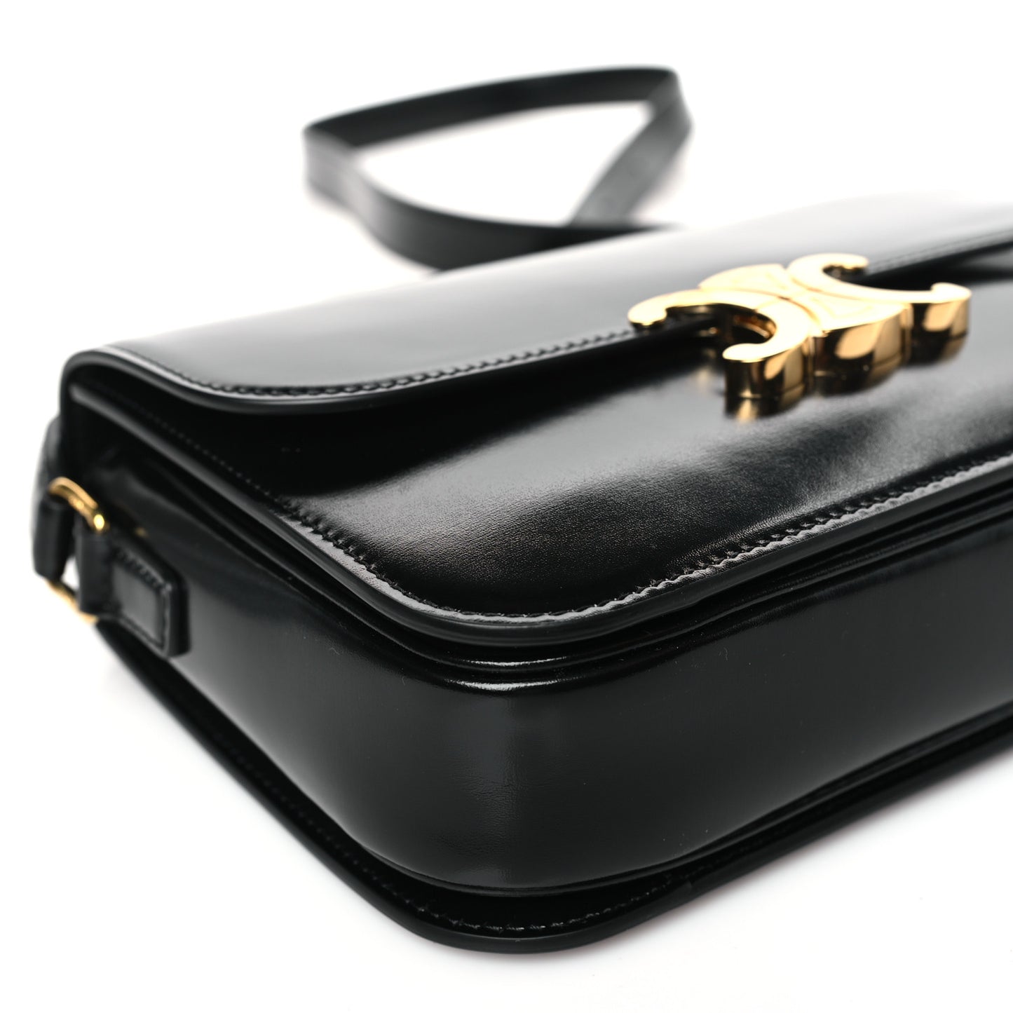 Shiny Calfskin Medium Triomphe Black