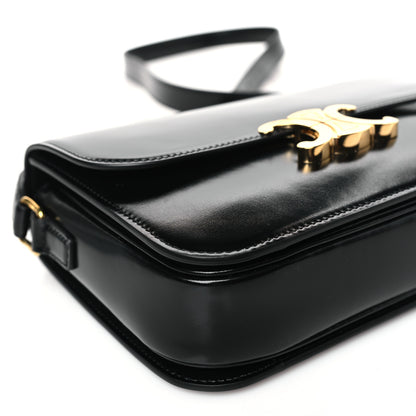 Celine Shiny Calfskin Medium Triomphe Black 8 of 9