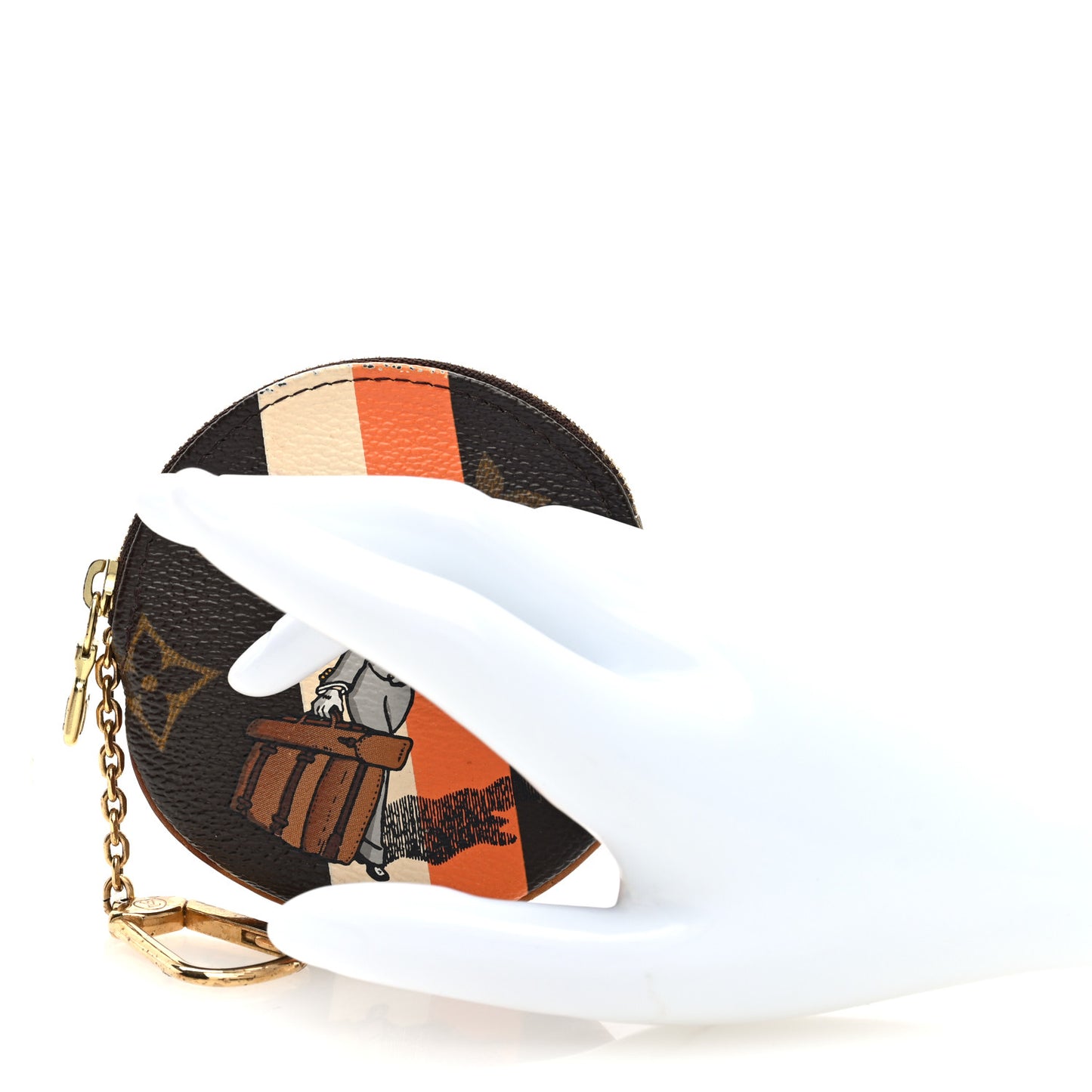 Monogram Groom Round Coin Purse