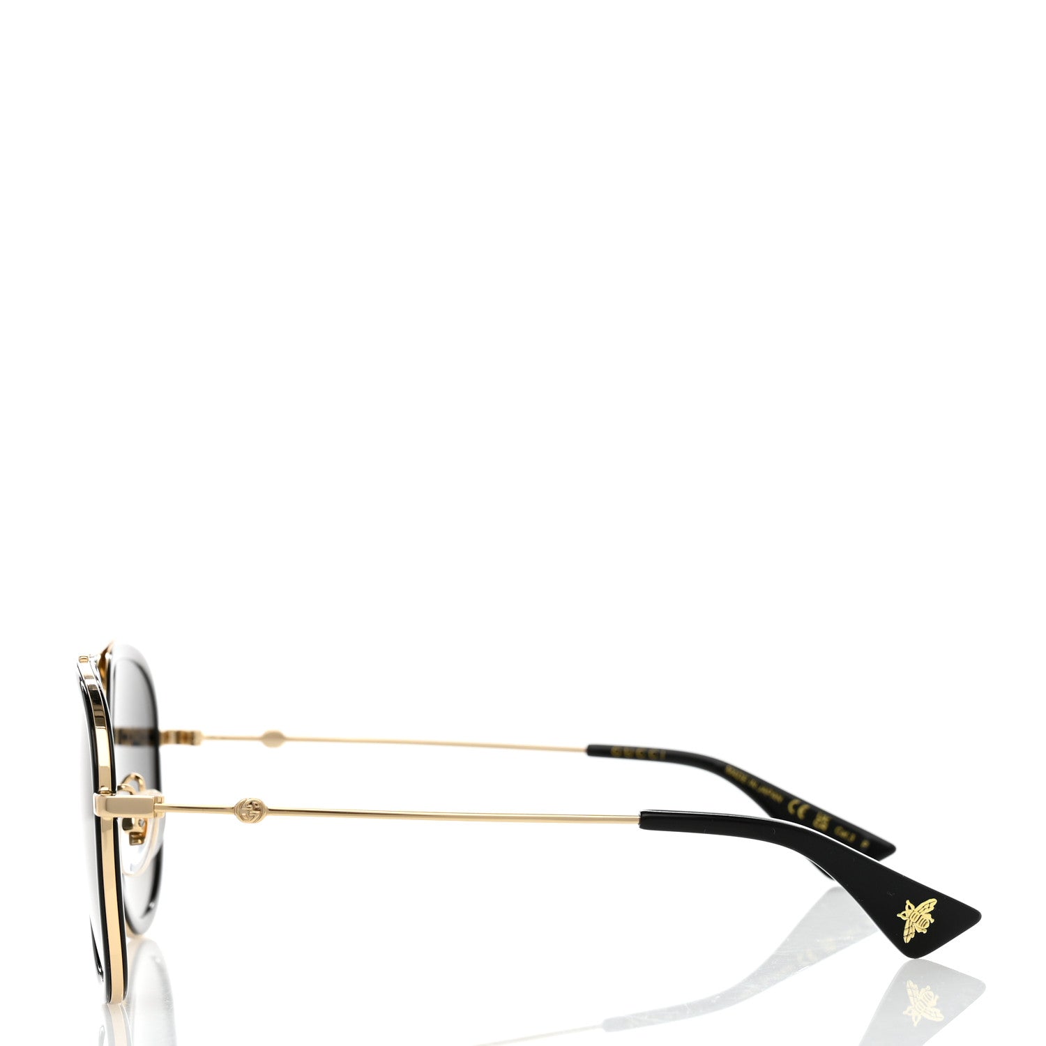 Gucci Aviator Sunglasses GG0062S Black Gold 3 of 7