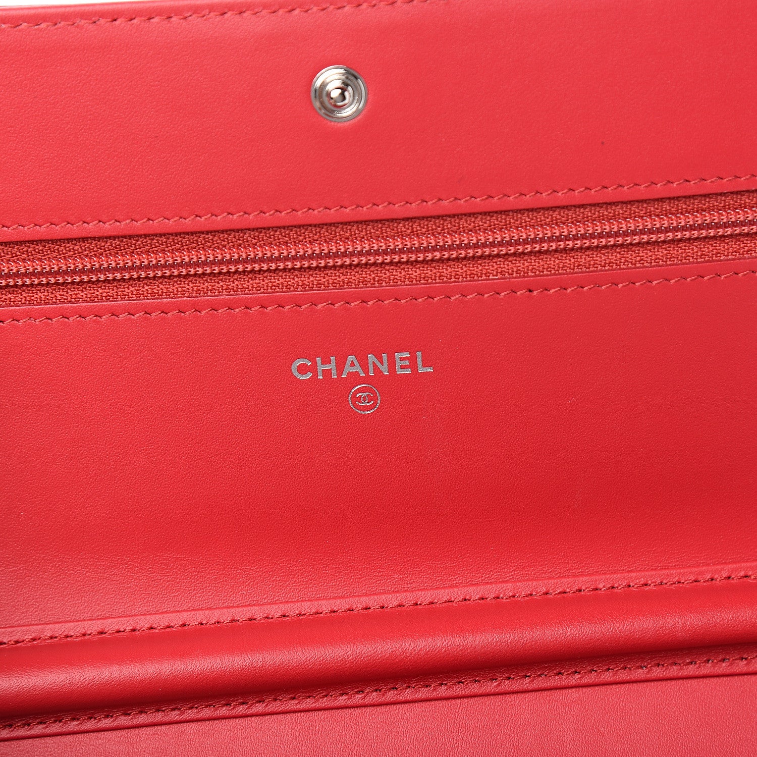Chanel Patent Calfskin Quilted Boy Wallet On Chain WOC Red 5 of 10