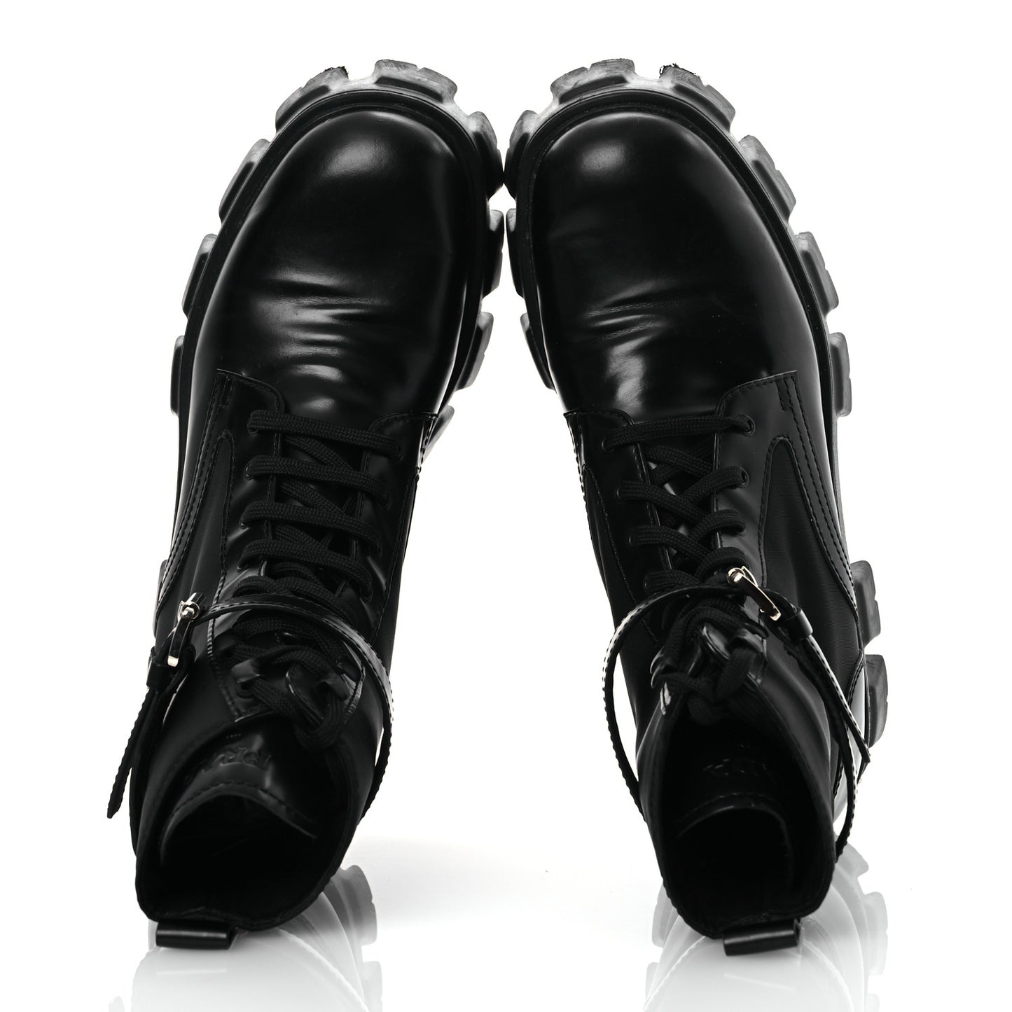 Spazzolato Rois Nylon Metal Triangle Logo Monolith Pouch Pocket 55mm Boots 39.5 Black