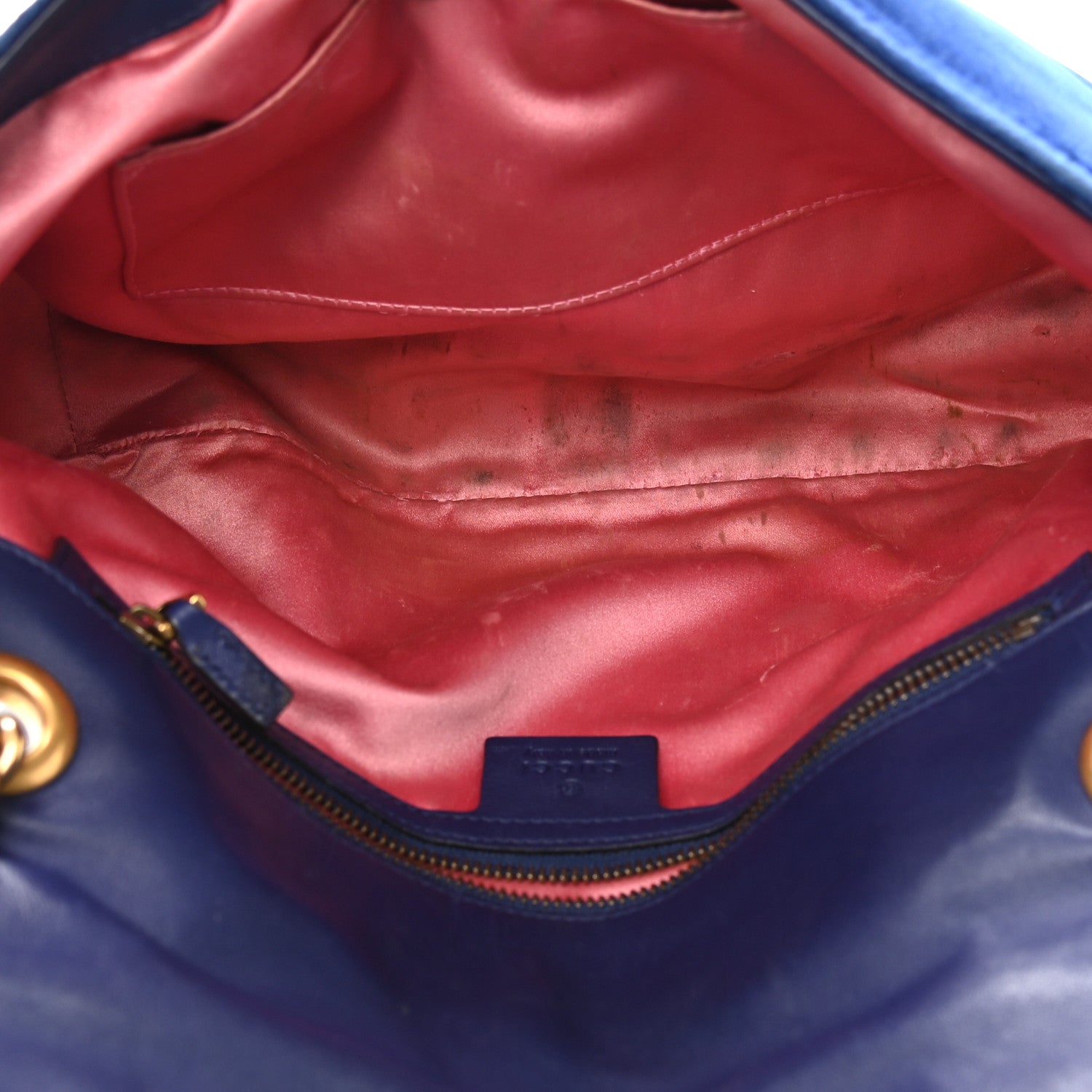 Gucci Velvet Matelasse Medium GG Marmont Shoulder Bag Cobalt Blue 5 of 14