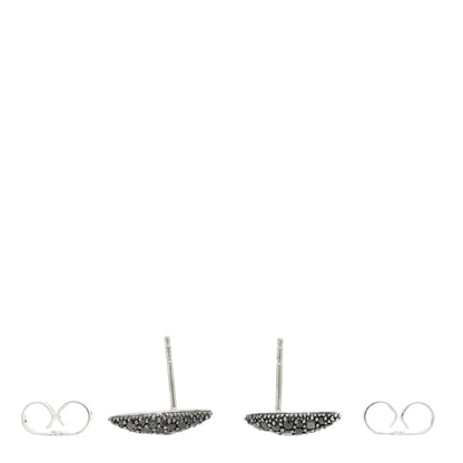 David Yurman Sterling Silver Black Diamond Flute Earrings 3 of 5