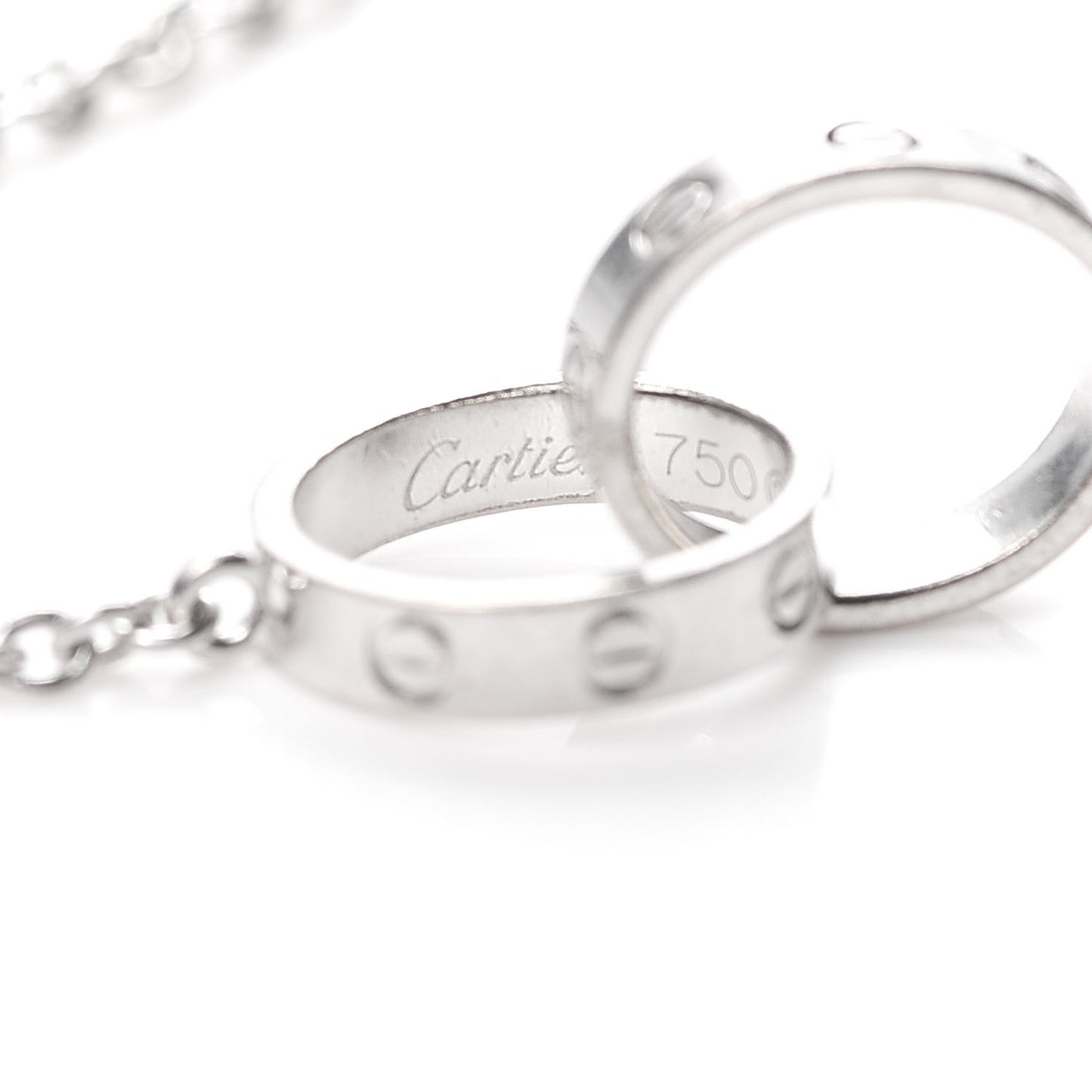 18K White Gold Interlocking LOVE Bracelet