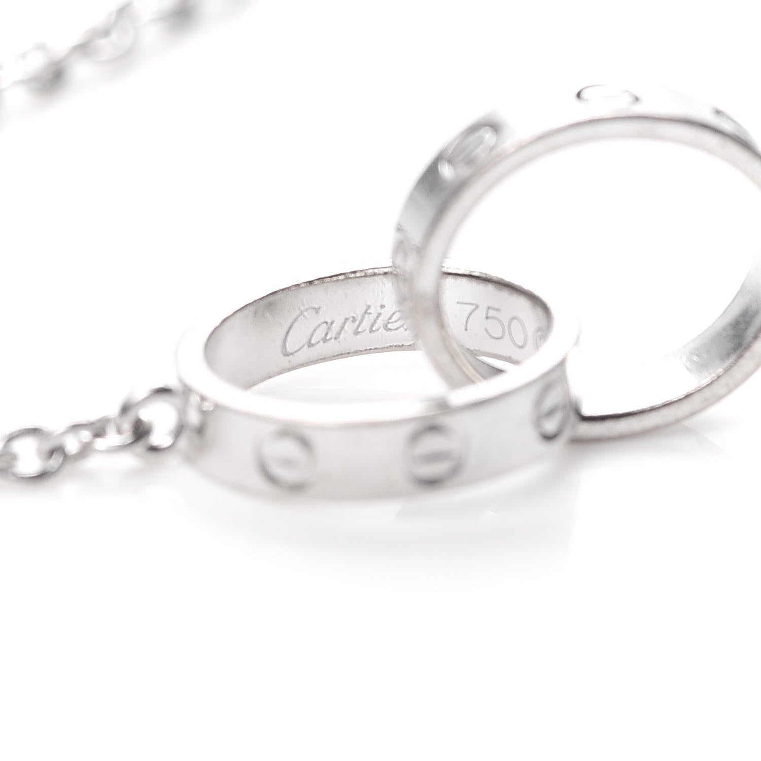 Cartier 18K White Gold Interlocking LOVE Bracelet 4 of 5