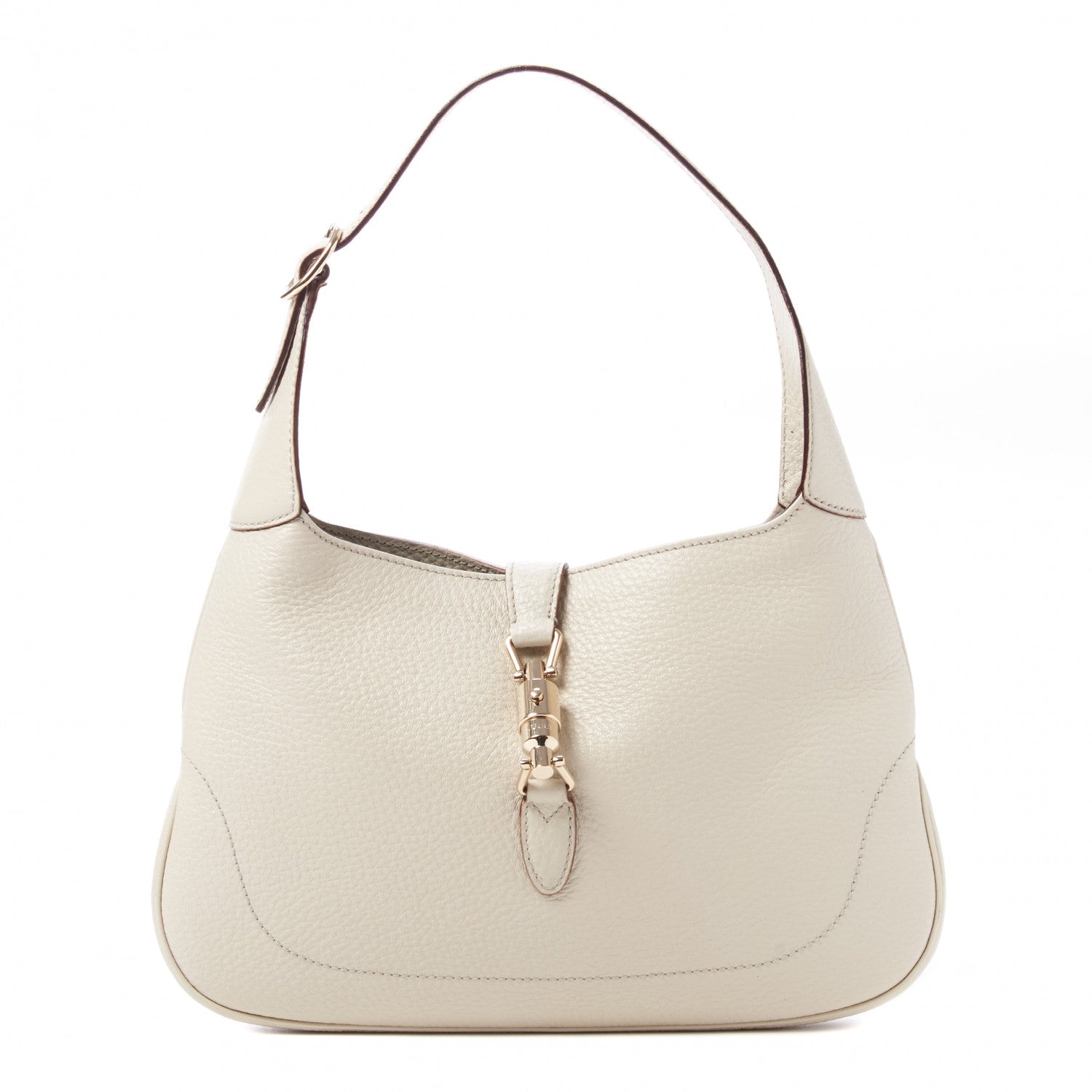 Gucci Calfskin Small Jackie O Hobo White 1 of 9