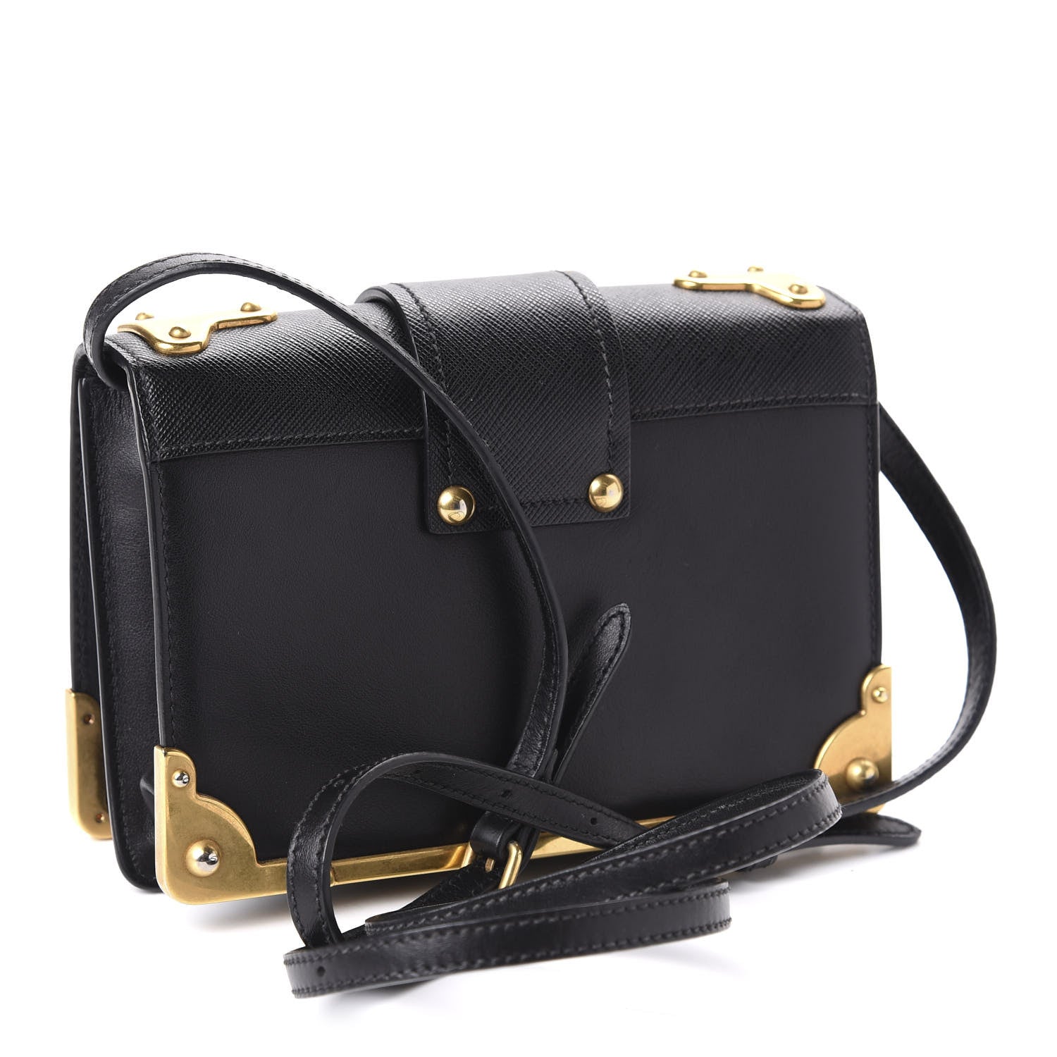 Prada City Calf Saffiano Cahier Astrology Bag Black 3 of 10
