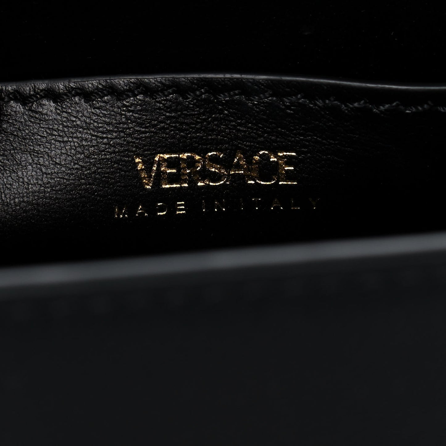 Grained Calfskin Small La Medusa Top Handle Bag Black