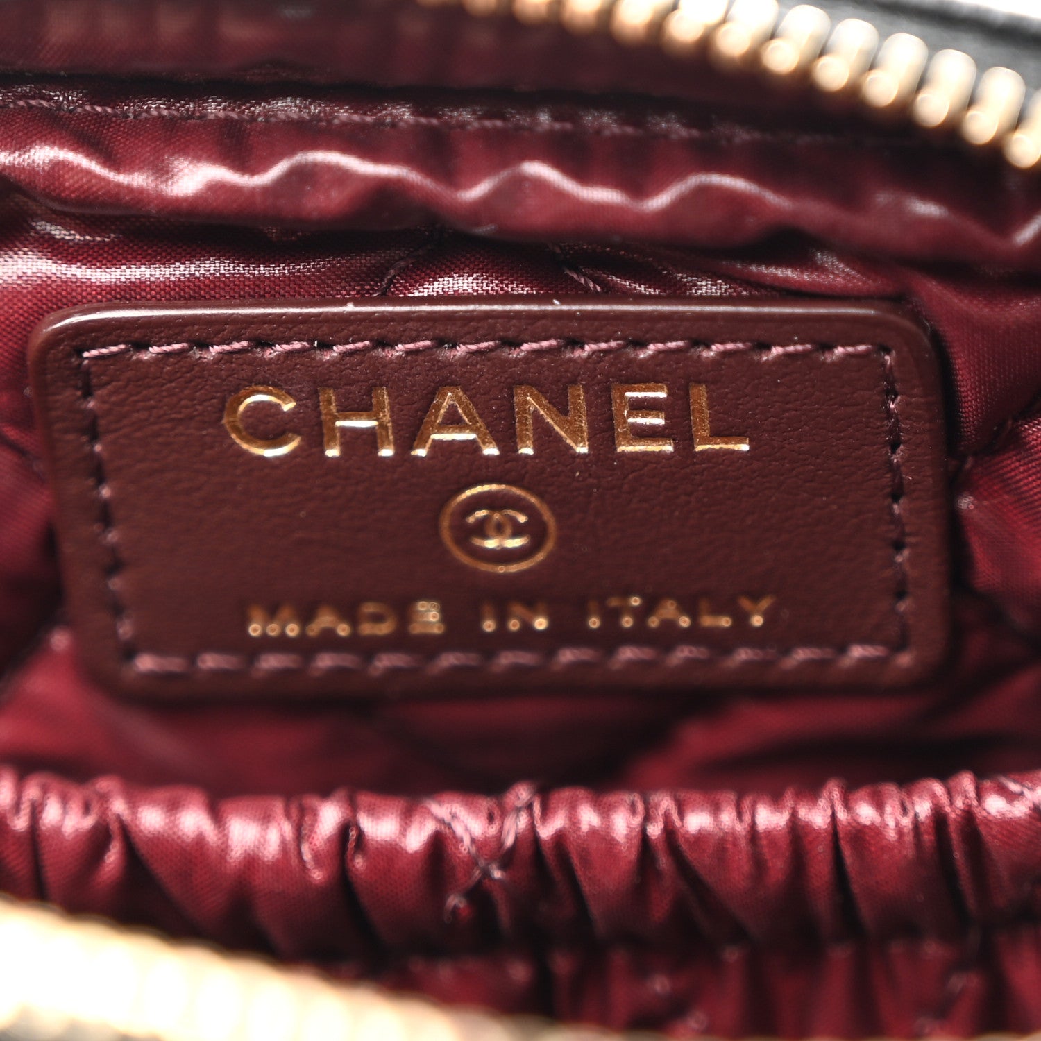 Chanel Caviar Quilted Small Curvy Pouch Cosmetic Case Black 6 of 8