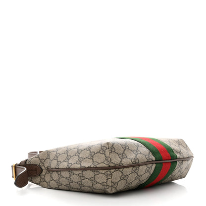 Gucci GG Supreme Monogram Web Small Ophidia Half Moon Hobo Brown 4 of 12