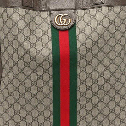Gucci GG Supreme Monogram Web Large Ophidia Vertical Shopping Tote Brown 9 of 11