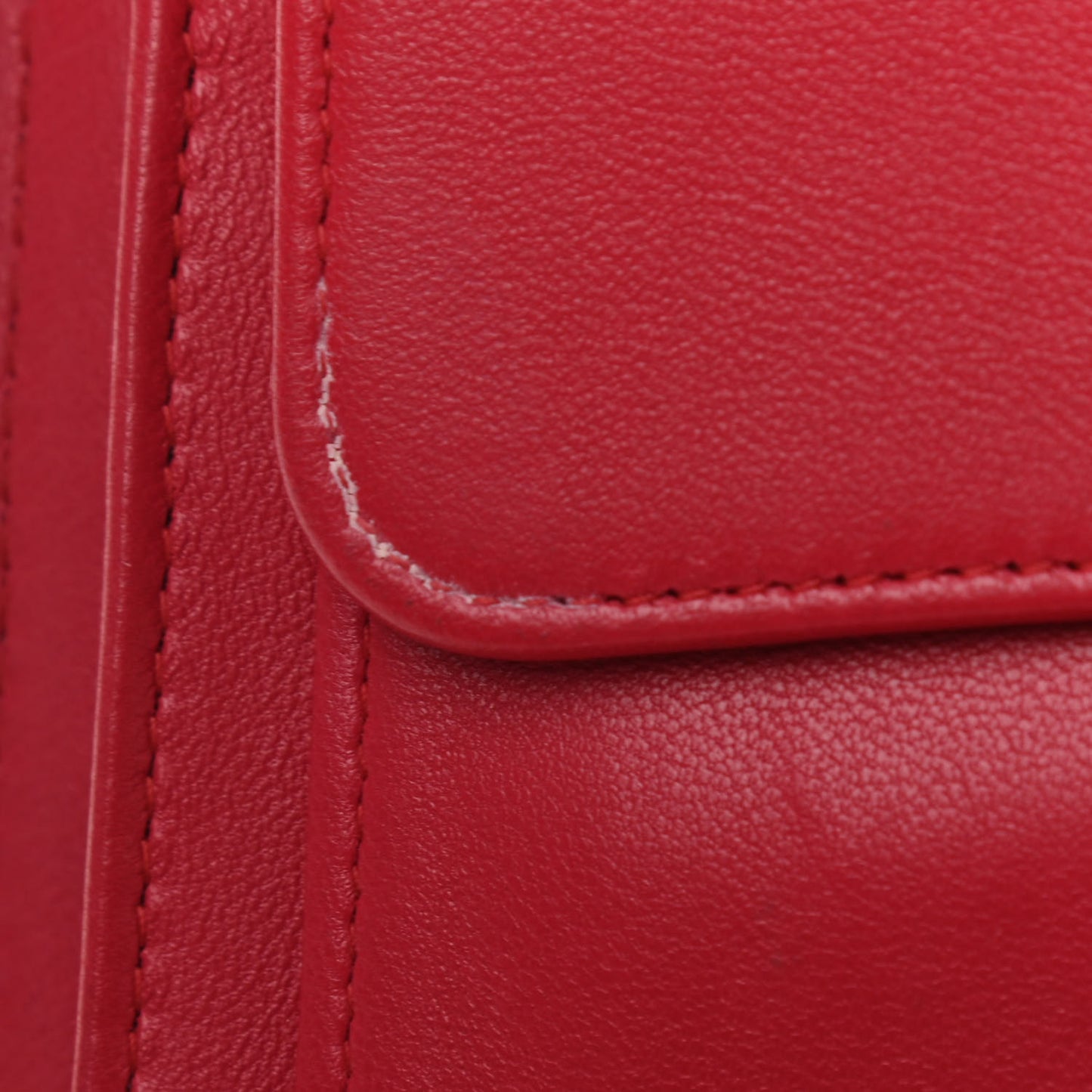 Lambskin Quilted Large Flap Wallet Dark Pink