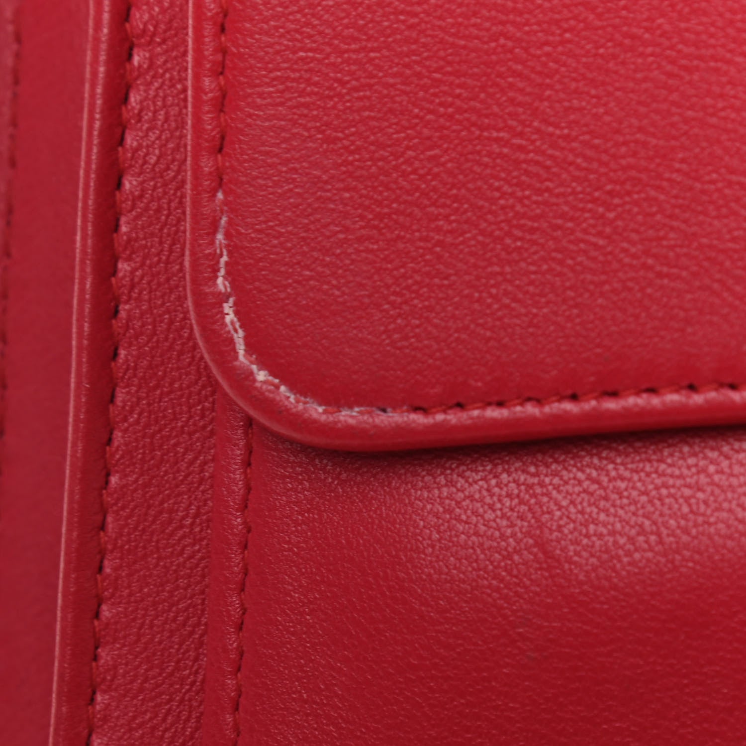 Chanel Lambskin Quilted Large Flap Wallet Dark Pink 10 of 14